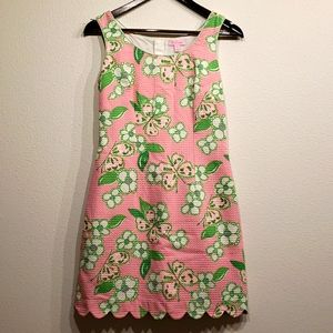Lilly Pulitzer Pink and green Nina Dress in Pretty Pink Tootie  Women's size 0